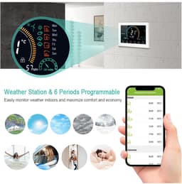 Slimme Thermostaat - Temperatuurregelaar - Comfortabel Huis - App Bediening - 86mm Box - Zilver — thumbnail 3