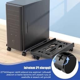 Verstelbare mobiele standaard voor desktopcomputer en CPU, universele computerhouder voor optimale ruimtebesparing en gebruiksgemak — thumbnail 4