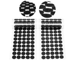 Ronde Stickers voor DIY Craft, 510 Paren, 15mm Dubbelzijdige Plakband, Haak en Lussysteem, Zwart