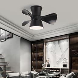 Plafondventilator met Verlichting - Ventilatorlamp Kamer - Zomer en Winter Comfort - Omkeerbare Stille DC Motor - 55 cm Diameter — thumbnail 1