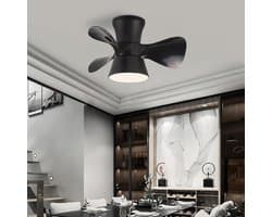 Plafondventilator met Verlichting - Ventilatorlamp Kamer - Zomer en Winter Comfort - Omkeerbare Stille DC Motor - 55 cm Diameter