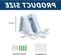 Hoofdtelefoon wandhouder voor gaming accessoires, geschikt voor PS4, PS5, Xbox One en Switch, set van 2, zwart en wit — thumbnail 5