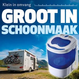 DYNA® Camping Wasmachine - Mini Wasmachine - Wasmachines - Capaciteit van Kleding 3 kg - Laag Water- en Energieverbruik - Wit - 36cm x 37cm x 53cm — thumbnail 15
