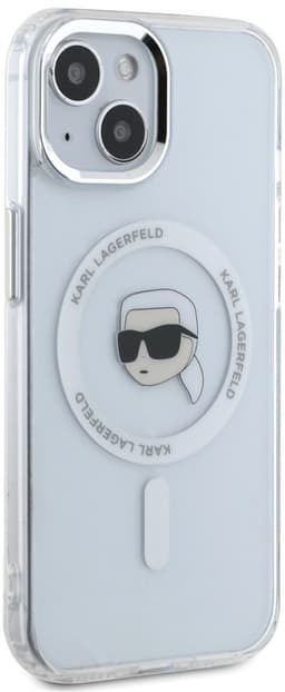 Karl Lagerfeld IML Metaal - iPhone 15 Hoes - MagSafe - Wit — thumbnail 2