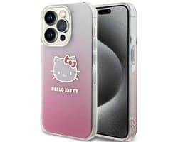 Hello Kitty - Serie HKHCP14LHDGKEP - iPhone 14 Pro Hoes - Rood - Gradientontwerp