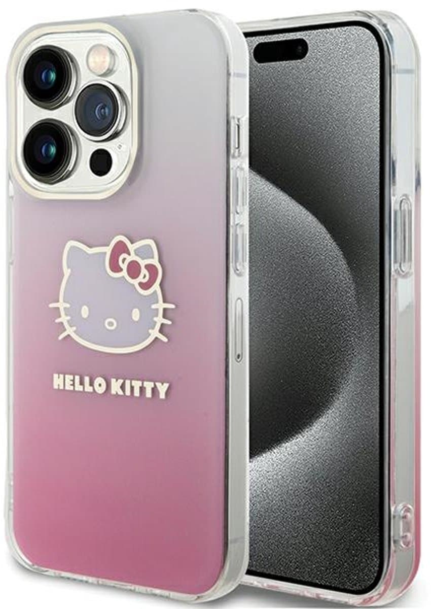 Hello Kitty - Serie HKHCP14LHDGKEP - iPhone 14 Pro Hoes - Rood - Gradientontwerp — afbeelding 1