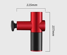 Massagepistool Mini - Handmassageapparaat Elektrisch - Spierherstel Ontspanning - 4 Snelheden 4 Koppen - 400g 157mm - Zwart — thumbnail 2