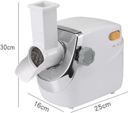 Elektrische Kaasrasp - Voedselbereider Groentesnijder - Efficiënte Keukenvoorbereiding - Krachtige 300W Motor - 38 kg - Zilver — thumbnail 5