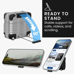 kwmobile Koptelefooncase met kofferdesign voor Apple Airpods 4 – zilver — thumbnail 5