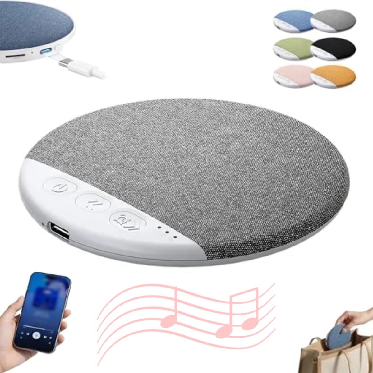 Slaapsprekers - Kussen Luidspreker voor Slapen - Ultradun (0,47 inch) - Geplande afsluiting - Onderkussen Bluetooth Speaker - Botgeleiding Technologie - Witte Ruis - batterijduur - Draadloos - Private Slaap Luidspreker voor Volwassenen & Kinderen — afbeelding 1