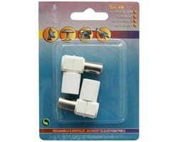 TV Aansluiting - Verbindingsstuk TV - Signaal Overbrengen - Kristalhelder Signaal - 1 stekker 1 bus - Wit