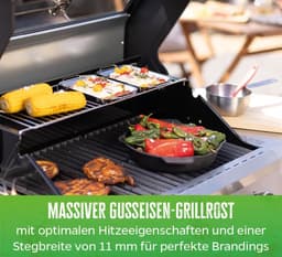 Inbouw gasbarbecue 74 x 54 x 49 cm – 4 branders RVS met gietijzeren roosters, kijkvenster, 14 kW vermogen, verlichte knoppen & dubbelwandig deksel – HomebyNicole G401G Premium Outdoor Keuken Grill — thumbnail 1