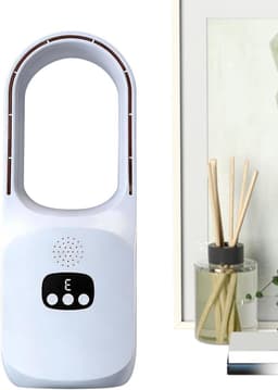 Bladloze Tafelventilator,3 Snelheden, 120 Graden Oscillerend, Draagbare Ventilator | Kleine Stille Tafelventilator - voor Thuiskantoor Slaapkamer Reizen Kamperen Buiten Auto Slaapzaal Camper — thumbnail 1
