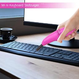 Handstofzuiger - Mini Stofzuiger - Computer Reinigen - USB Oplaadbaar - Compact Formaat - Hot Pink — thumbnail 2