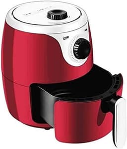 Heteluchtfriteuse - Kleine Frituurpan - Gezond Koken - 360° Hete Lucht - 28.5*24 cm - Rood — thumbnail 1