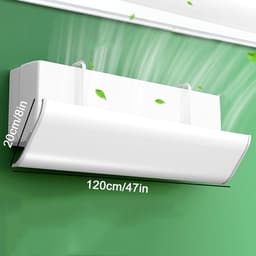 AC Deflector - Windgeleider - Comfort Vergroten - Vrij Instelbare Hoek - 120 x 20 cm - Wit — thumbnail 2