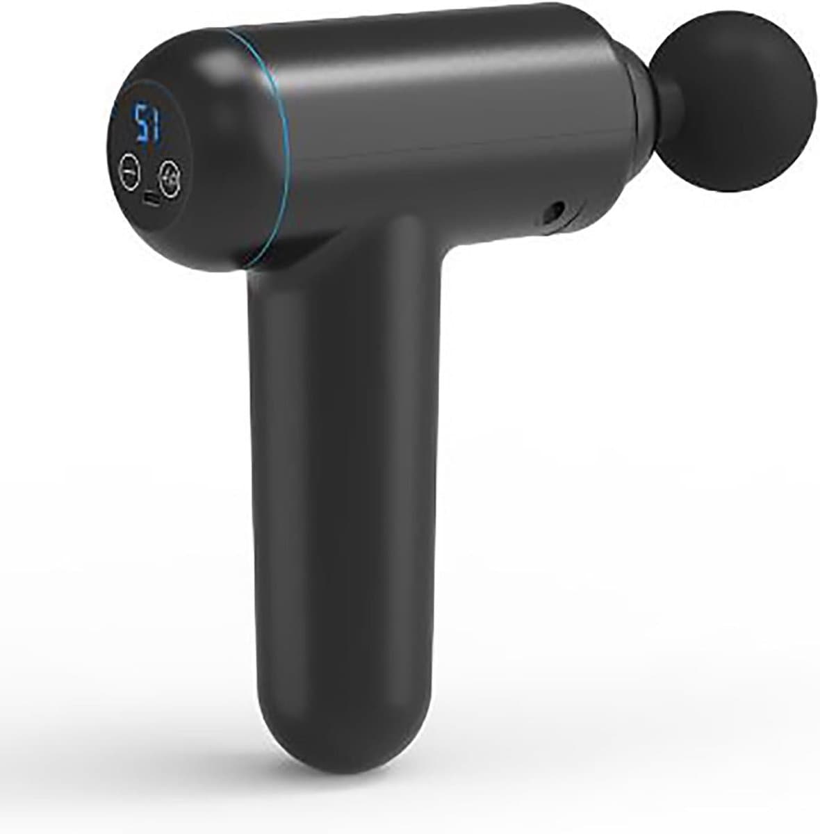 Diepe Weefsel Massagepistool - Stille Massager - Spierherstel Na Sport - Intelligente Drukfeedback - 4 Massagekoppen - Zwart — afbeelding 1