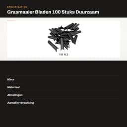 Dailygoods- Grasmaaierbladen 100 Stuks - Stevig/Duurzaam - Hoge Snijefficiëntie - Flexibel Snijden - Eenvoudig te Installeren - Hoogwaardig Kunststof - Maaibladen — thumbnail 3
