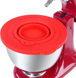 Mixer Kom Deksel - Spatdeksel Keukenmachine - Schoon Bakken - Sterke Afdichting - 23 cm Diameter - Wit — thumbnail 1