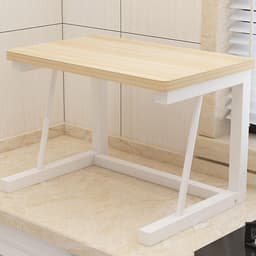 Magnetron Opbergrek Magnetron Houten Plank Stand Metalen Magnetron Rek Enkellaags Keuken Organizer Aanrecht Ruimtebesparende Stand/Houtkleur — thumbnail 3