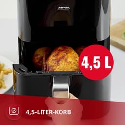 Heteluchtfriteuse - Convectieoven - Vetarm Koken - Digitaal Led-display - 45 liter - Zwart — thumbnail 3