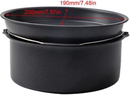 Cosensi - Air Fryer Accessoires - Ronde Taartvorm - 8 Inch - Pizzapan - Ideaal voor Frittata en Lasagne - Geschikt voor alle elektrische friteuses — thumbnail 4