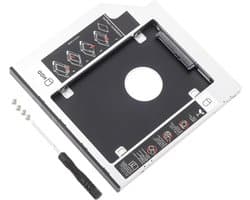 Harde Schijf Bay - SSD Behuizing - Laptop Opslag Uitbreiden - Aluminium Constructie - 95 mm - Zwart
