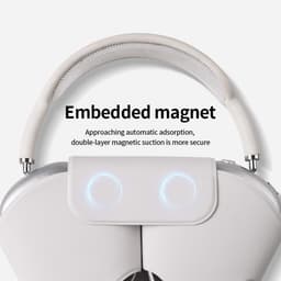 AirPods Max Magnetische Lederen Hoes - Zilveren Siliconen Beschermhoes — thumbnail 5