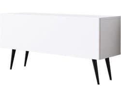 TV-kast - Mediabox meubel - Televisie entertainment - Moderne stijl - 100 cm breed - Mat wit