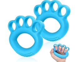 Siliconen Handtrainer voor Gripversterking - 2 Stuks, 4-Vinger Oefeningen voor Krachttraining en Stressverlichting