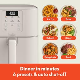 Slimme Airfryer - Heteluchtfriteuse - Gezond Frituren - Keramische Coating - 6 Kwarts - Havermelk — thumbnail 3