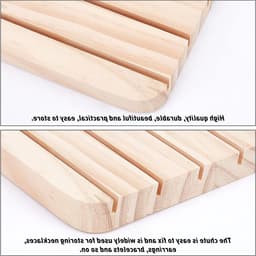 Houten Display Stand voor Sieraden, 6 Slots Oorbellenhouder, Kaarthouder voor Thuis, Kantoor en Winkels, 27.8 x 16.8 x 1.5cm, Perfect voor Organisatie en Presentatie — thumbnail 4