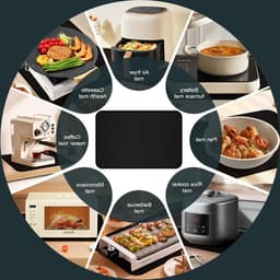 Hittebestendige Siliconen Mat 60 x 40 cm voor Airfryer, Koffiezetter en Oven - Antislip, Waterdicht en Vuurvast voor Keukenoppervlak — thumbnail 4
