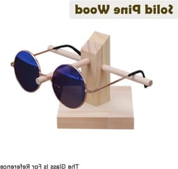 Houten Brilstandaard voor 3 Paar Brillen, Organizer voor Zonnebrillen en Optische Brillen, Ideaal voor Thuis en Kantoor — thumbnail 2