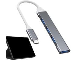 USB-hub laptop - Multiport adapter - Apparaatverbindingen uitbreiden - 5 Gbit/s gegevensoverdracht - 148 x 97 x 11 cm - Zwart