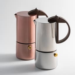 Moka Pot Percolator Koffiezetapparaat – Inductie, Gas & Elektrisch, RVS Rosé Goud — thumbnail 5