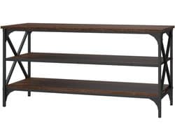 Tv-meubel - Mediakast Opbergkast - Woonkamer Organiseren - Industrieel Design - 100 x 40 x 50 cm - Eikenbruin