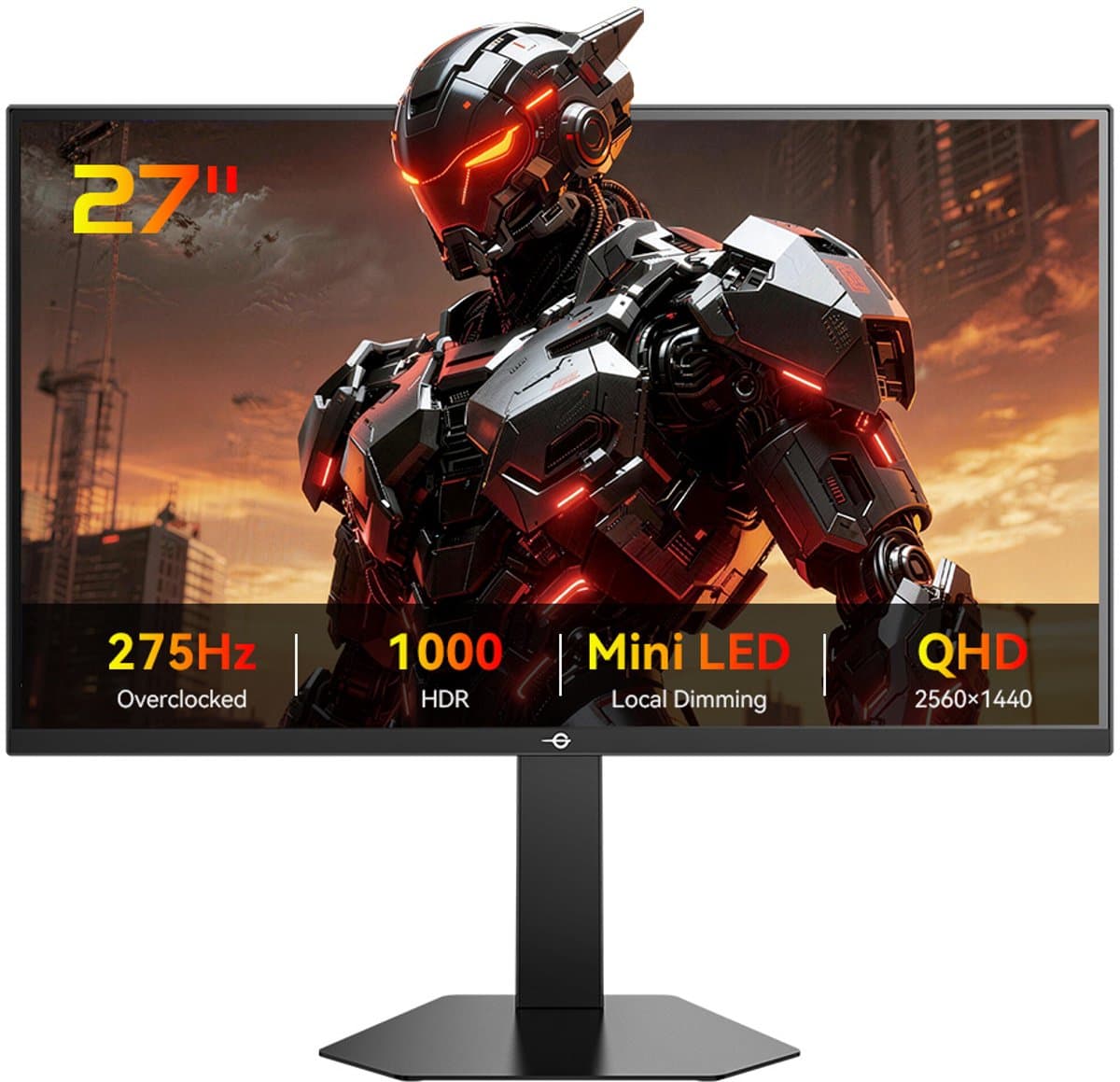 TITAN ARMY P276MS Gaming-monitor, 27"QHD 2560×1440 Fast IPS, 275Hz Overklok,1ms MPRT,HDR1000 1200 nits,FreeSync,Game Plus&15 Scenario-modi,PBP&PIP-split screen-modus,Laag blauw licht & flikkervrij,Verstelbare kantelbare standaard,VESA-muurbevestiging — afbeelding 1