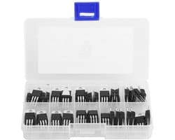 Transistor Assortiment Kit met 60 Stukken voor Contactloze Schakelaars en Opslagdoos - Inclusief L7805, L7806, L7812 en meer