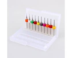 10 Stuks Mini Micro Boor Set voor PCB Circuitborden, 0.3mm tot 1.2mm, Geschikt voor CNC Bewerking en Precisieboorwerk