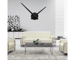 Grote Klok Wijzers en Mechanisme, Moderne Zwarte Lange Wijzers voor Wandklok, DIY Stille Beweging Mechanisme op Batterij voor Woonkamer en Huisdecoratie