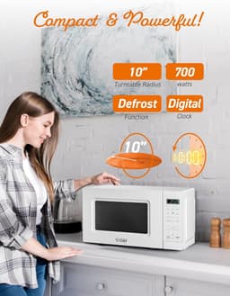 Kleine magnetron - Compact apparaat - Snel opwarmen - Digitaal display - 315 x 429 cm - Wit — thumbnail 3