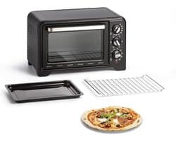 RVV® Heteluchtoven - Oven - Airfryer Oven - Zilveren Rand - - Zwart- 32cm x 47cm x 30cm