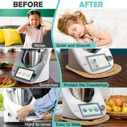 Keukenmachine Glijplank - Accessoires Bamboe - Apparaat Verplaatsen - Met Wielen - 36 x 28 cm - Natuurlijk Bamboe — thumbnail 5