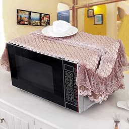 Magnetron Ovenhoes - Keuken Beschermer - Magnetron Schoon Houden - Met Opbergvakken - 33x55x33 cm - Grijs — thumbnail 2
