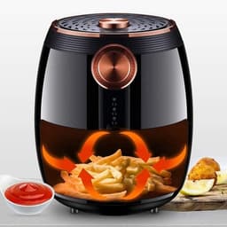 Airfryer Oven - Kleine Friteuse - Gezond Koken - Snelle Luchtcirculatie - 4.5L Capaciteit - Rood — thumbnail 3