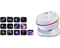 MakkelijkMooi LED Sterrenhemel Projector – Beamer - 13 Unieke Astronomische Projecties - 6 Lichtmodi - 1, 2 of 4 uur Timer