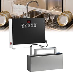 Elektrische Afwasmachine - Vaatwasser Aanrecht - Snel Afwassen - Sonische Reinigingstechnologie - 360W - Zilver — thumbnail 1