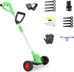 Elektrische Grasmaaier - Draadloze Grasmaaier - Kleine Tuin Onderhoud - Verstelbare 3 Versnellingen - 3500 Gram - Zwart — thumbnail 1
