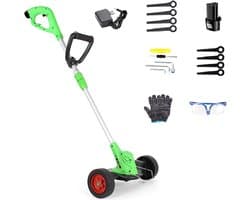 Elektrische Grasmaaier - Draadloze Grasmaaier - Kleine Tuin Onderhoud - Verstelbare 3 Versnellingen - 3500 Gram - Zwart